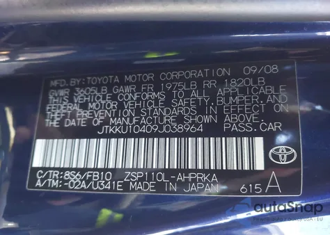 2009 Scion Xd z USA, uszkodzony, nr VIN JTKKU10409J038964